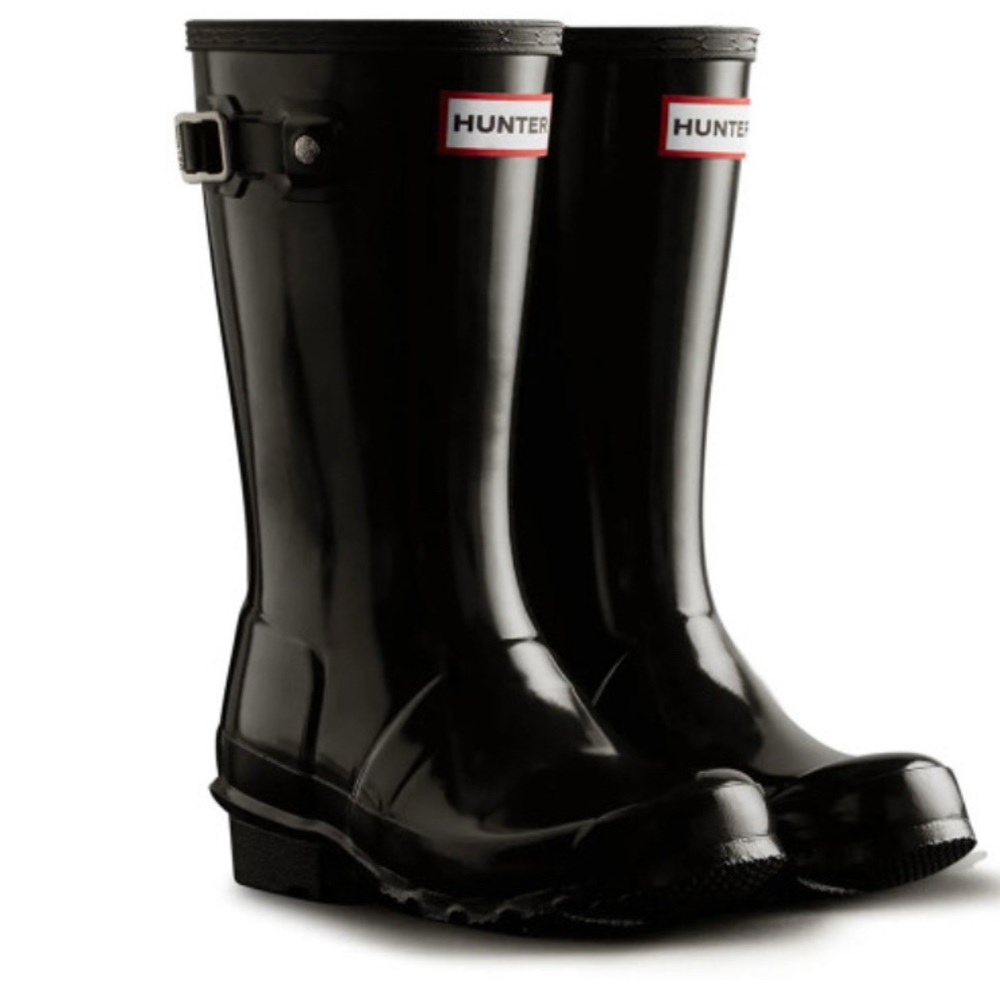 Hunter Glossy Black Waterproof Boots